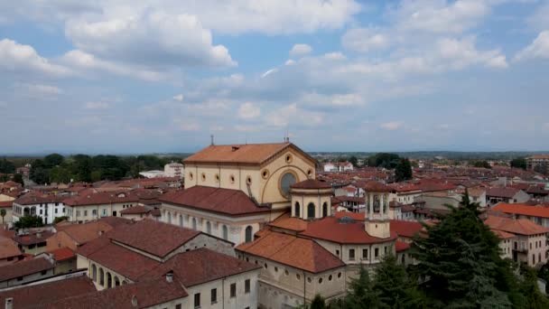 Aerial Drone Landscape Medieval Church Saints Apostles Peter Paul — 图库视频影像