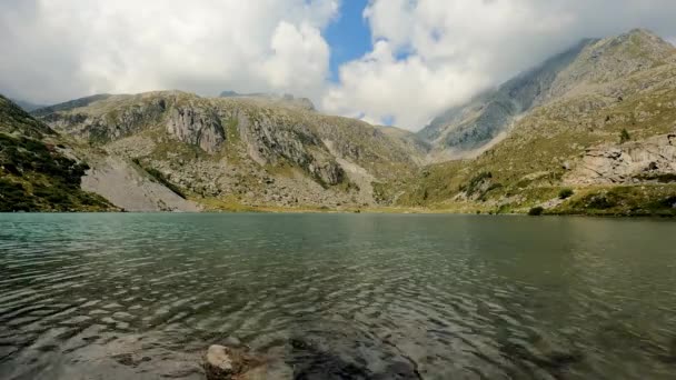 Landscape Dolomite Lake Cornisel — Stock video