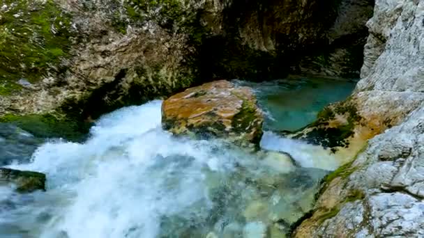 Fantastic Landscape Dolomites Stream Canyon — Vídeo de Stock