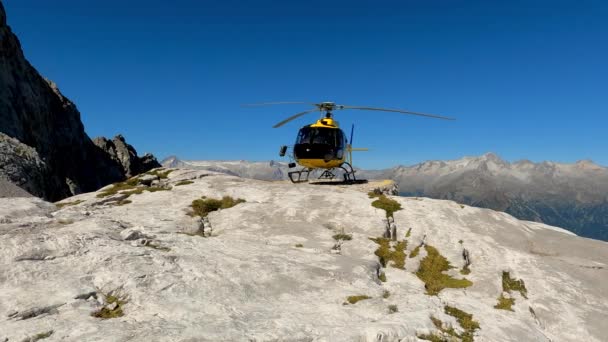 Landscape Helicopter Italian Alps — Stock videók