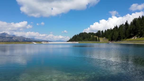 Aerial Drone Landscape Alpine Lake — Vídeos de Stock
