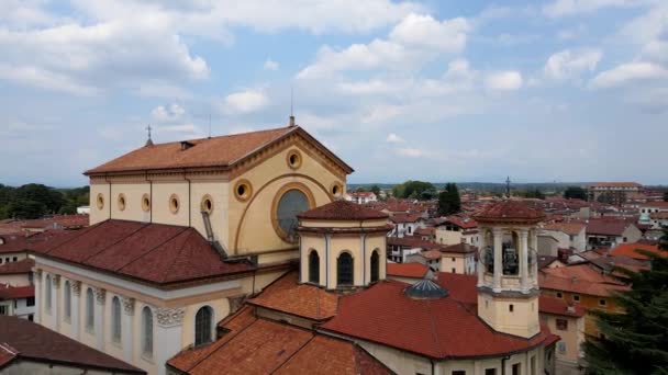 Aerial Drone Summer Landscape Church Holy Apostles Peter Paul — 图库视频影像