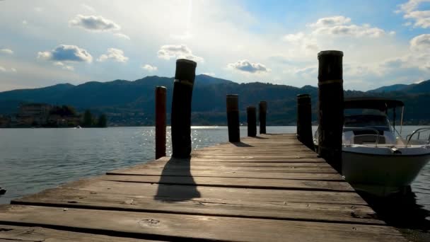 Summer Landscape Lake Orta — Vídeo de stock
