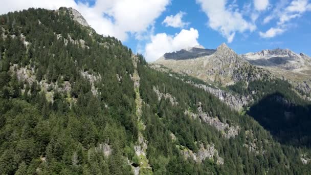 Drohne Aus Der Luft Alpine Landschaft Den Italienischen Dolomiten — Stockvideo
