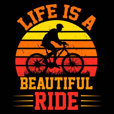 Hayat güzel bir tur vektör t-shirt tasarımı.