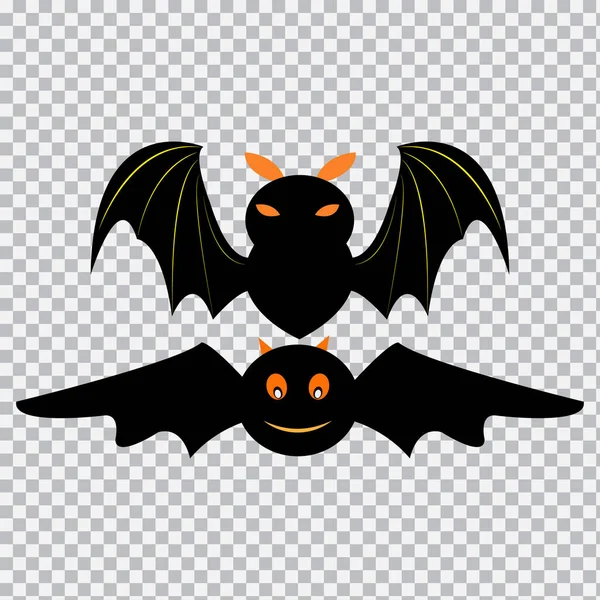 Halloween Black Bat Silhouette Vampire Vector Design — Stockvektor