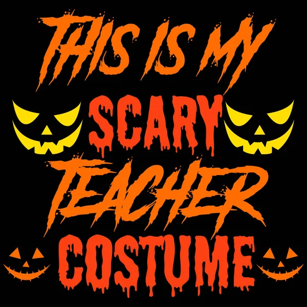 Scary Teacher Costume Vector Shirt Design — Stockvektor