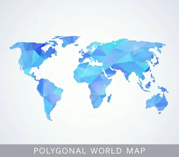 Mapa Del Mundo Poligonal Para Presentación Folleto Sitio Web Otros Vector De Stock