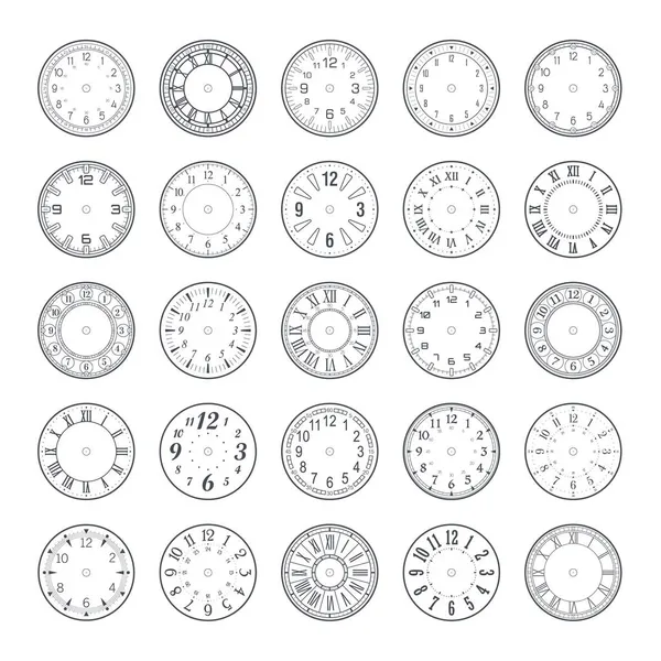 Reloj Conjunto Cara Con Números Romanos Modernos Carrera Editable Ilustraciones De Stock Sin Royalties Gratis