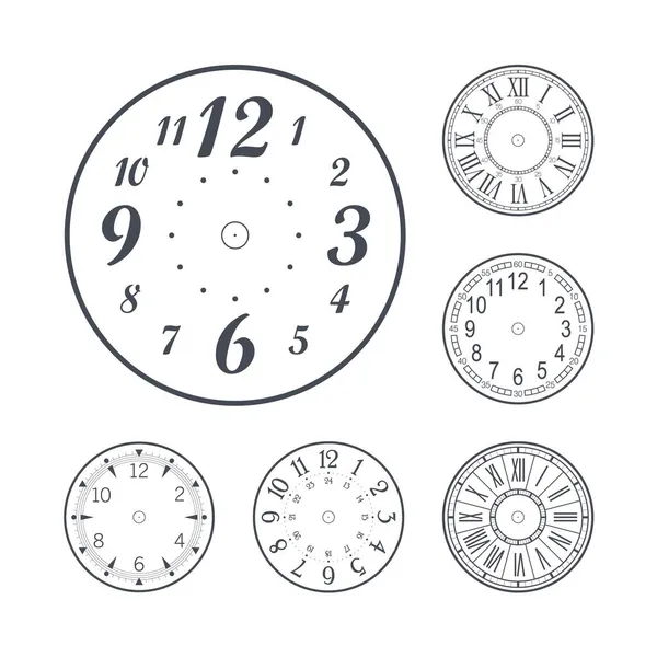 Saat çehresi Roman ve modern rakamlar ile ayarlandı, düzenlenebilir vuruş