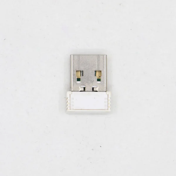 White Wireless Usb Connector Pin Isolated White Background — Stock Photo, Image