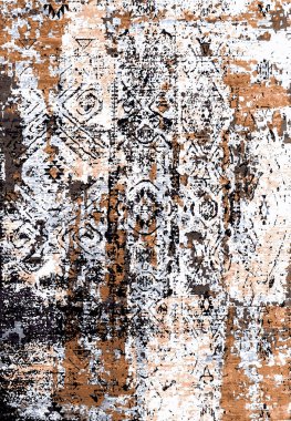 Halı ve Halı tasarımı sıkıntılı desen ve modern renklerle