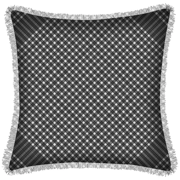 Cushion Isolated Checks Tartan Seamless Repeat Modern Pattern Woven Texture — Stock Photo, Image