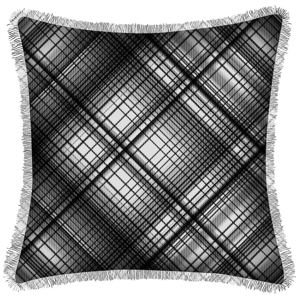 Cushion Isolated Checks Tartan Seamless Repeat Modern Pattern Woven Texture — Stock Photo, Image