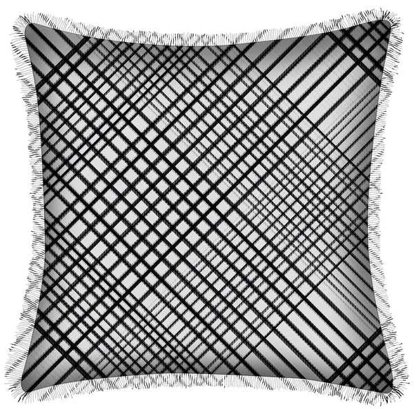 Cushion isolated with Checks and tartan Seamless repeat modern pattern with woven texture