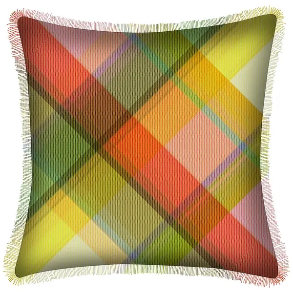 Cushion Isolated Checks Tartan Seamless Repeat Modern Pattern Woven Texture — Stockfoto