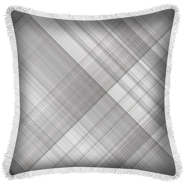 Cushion Isolated Checks Tartan Seamless Repeat Modern Pattern Woven Texture — Stock Photo, Image