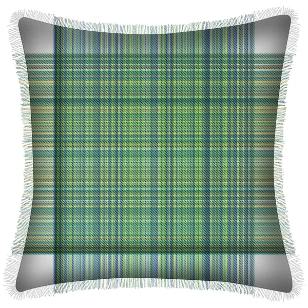 Cushion Isolated Checks Tartan Seamless Repeat Modern Pattern Woven Texture — Stock Photo, Image