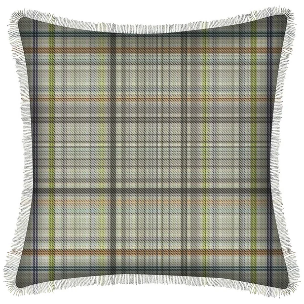 Cushion Isolated Checks Tartan Seamless Repeat Modern Pattern Woven Texture — Stock Photo, Image