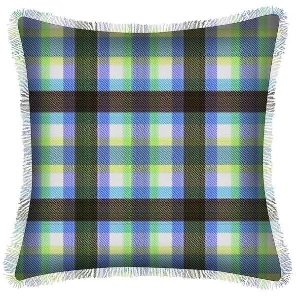 Cushion Isolated Checks Tartan Seamless Repeat Modern Pattern Woven Texture — Zdjęcie stockowe