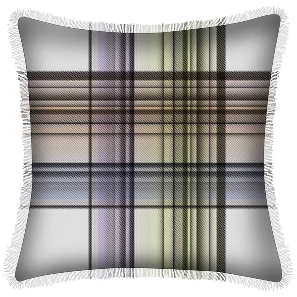 Cushion Isolated Checks Tartan Seamless Repeat Modern Pattern Woven Texture — ストック写真