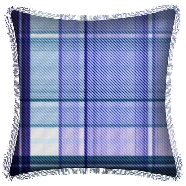 Cushion Isolated Checks Tartan Seamless Repeat Modern Pattern Woven Texture — Stock Photo, Image