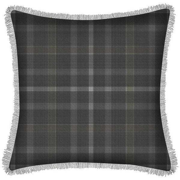 Cushion Isolated Checks Tartan Seamless Repeat Modern Pattern Woven Texture — Zdjęcie stockowe