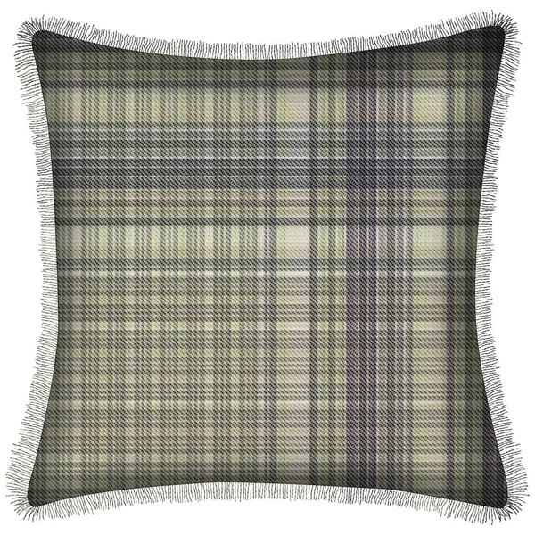 Cushion Isolated Checks Tartan Seamless Repeat Modern Pattern Woven Texture — Stock Photo, Image