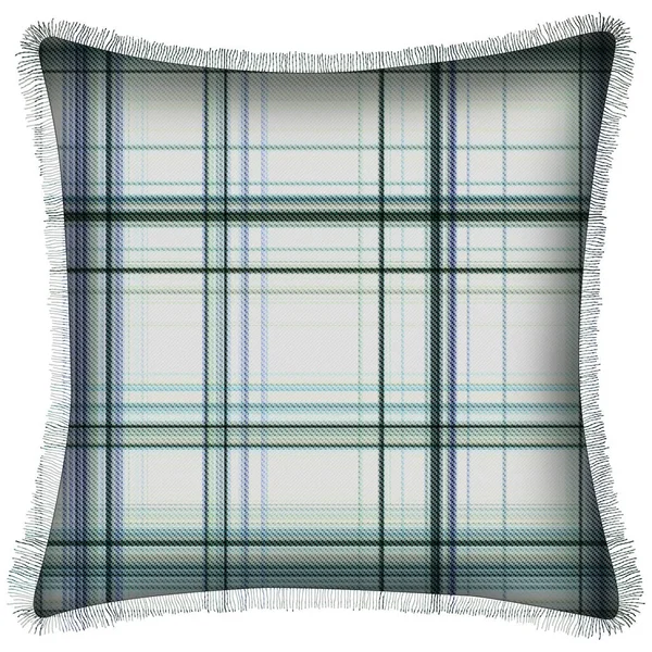 Cushion Isolated Checks Tartan Seamless Repeat Modern Pattern Woven Texture — Stock Photo, Image