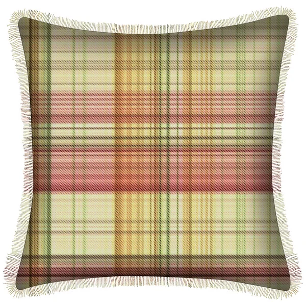 Cushion Isolated Checks Tartan Seamless Repeat Modern Pattern Woven Texture — Fotografia de Stock
