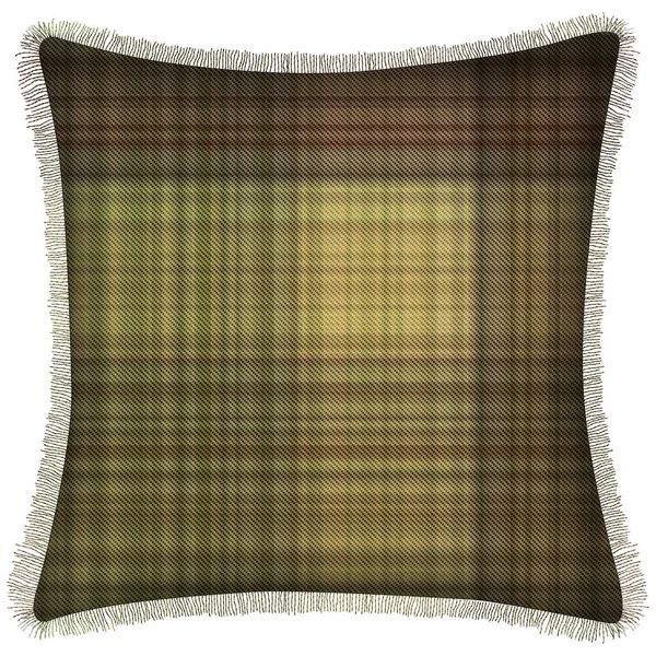 Coussin Isolé Avec Des Carreaux Tartan Répéter Sans Couture Motif — Photo