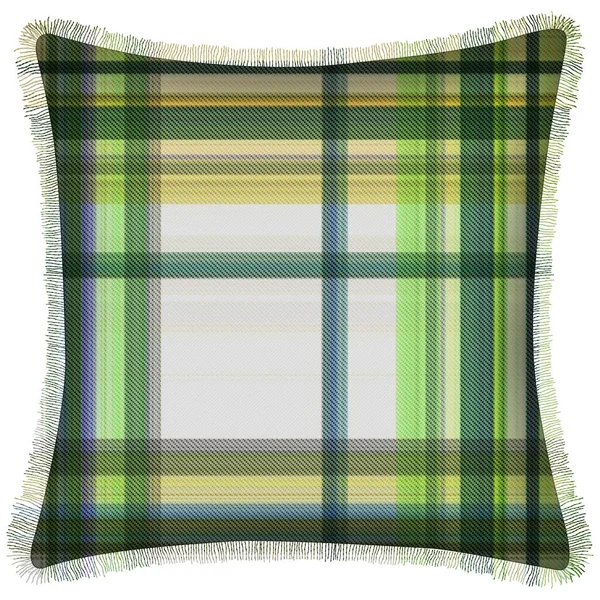 Cushion Isolated Checks Tartan Seamless Repeat Modern Pattern Woven Texture — Fotografia de Stock