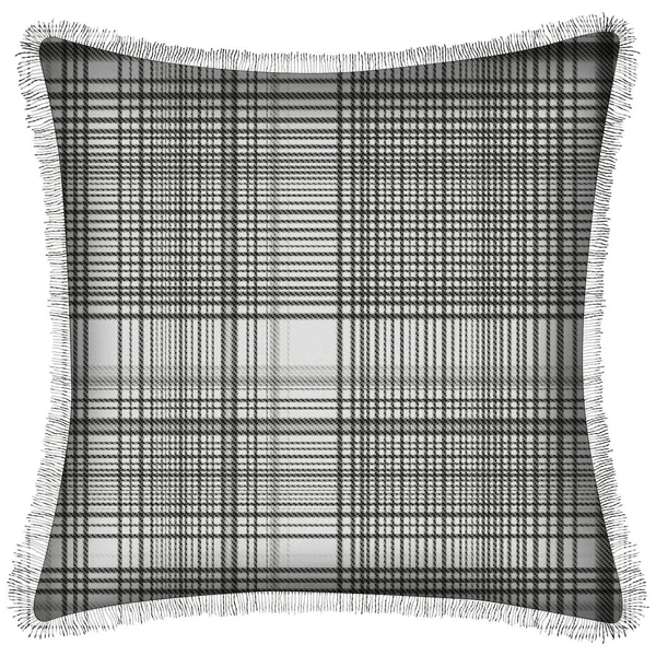 Cushion Isolated Checks Tartan Seamless Repeat Modern Pattern Woven Texture — Stockfoto