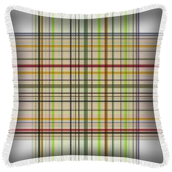 Cushion Isolated Checks Tartan Seamless Repeat Modern Pattern Woven Texture — Stock Photo, Image