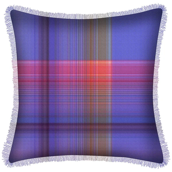 Kussen Geïsoleerd Met Checks Tartan Naadloze Herhaling Modern Patroon Met — Stockfoto