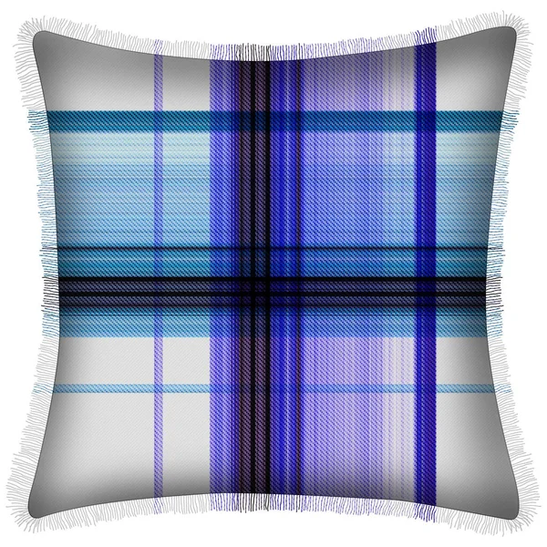 Cushion Isolated Checks Tartan Seamless Repeat Modern Pattern Woven Texture — Stock Photo, Image