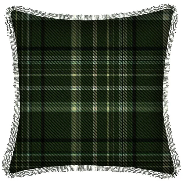 Cushion Isolated Checks Tartan Seamless Repeat Modern Pattern Woven Texture — Stock Photo, Image