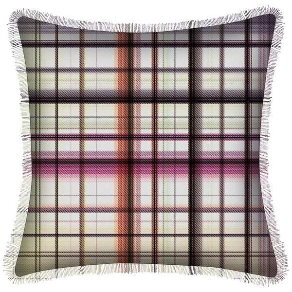 Cushion Isolated Checks Tartan Seamless Repeat Modern Pattern Woven Texture — 图库照片