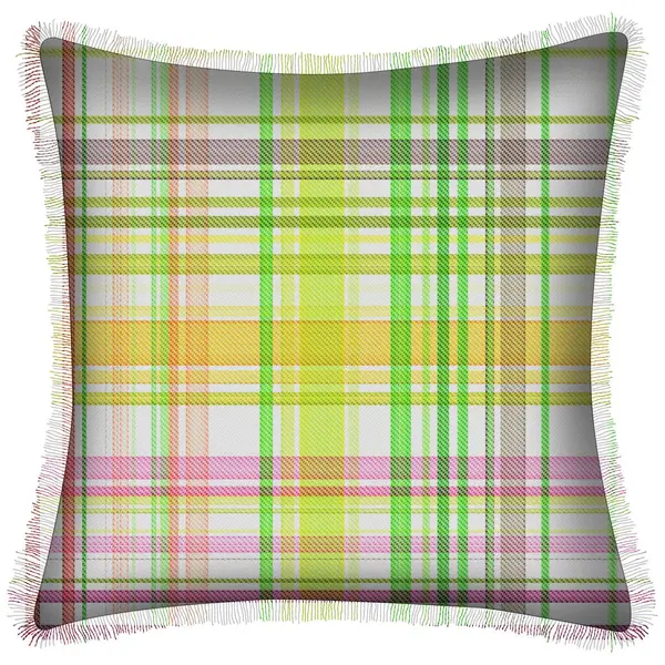 Cushion Isolated Checks Tartan Seamless Repeat Modern Pattern Woven Texture — стоковое фото