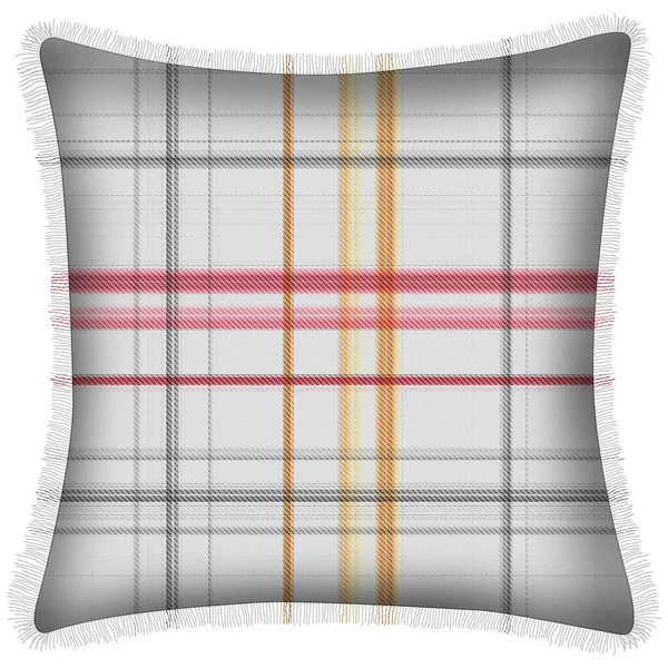 Cushion Isolated Checks Tartan Seamless Repeat Modern Pattern Woven Texture — стоковое фото