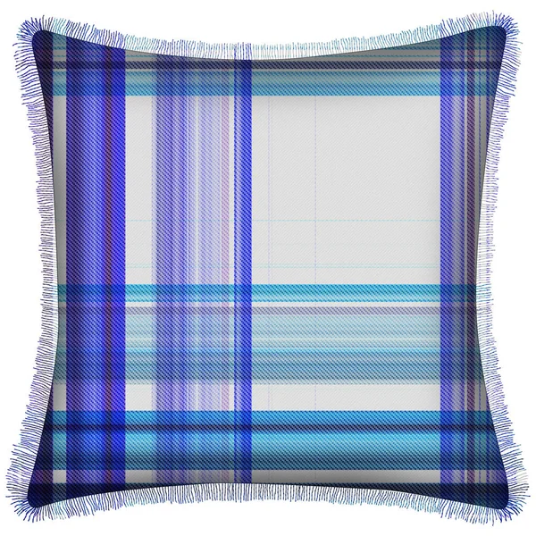 Cushion Isolated Checks Tartan Seamless Repeat Modern Pattern Woven Texture — Stock Photo, Image