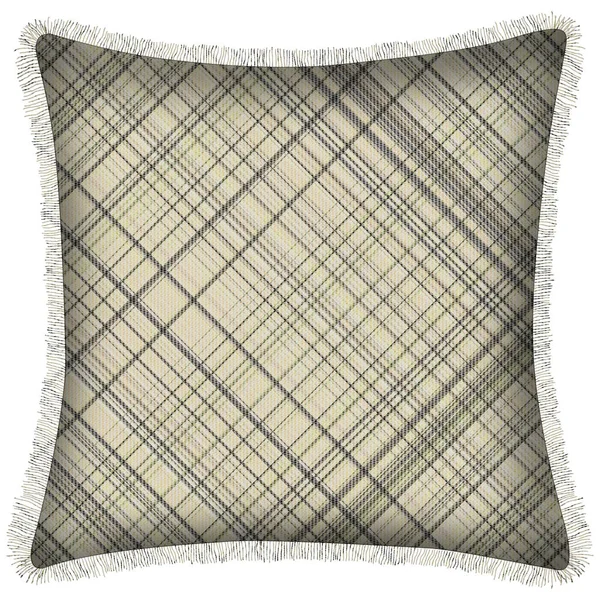 Coussin Isolé Avec Des Carreaux Tartan Répéter Sans Couture Motif — Photo