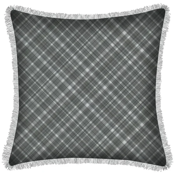 Cushion Isolated Checks Tartan Seamless Repeat Modern Pattern Woven Texture — Stock Photo, Image