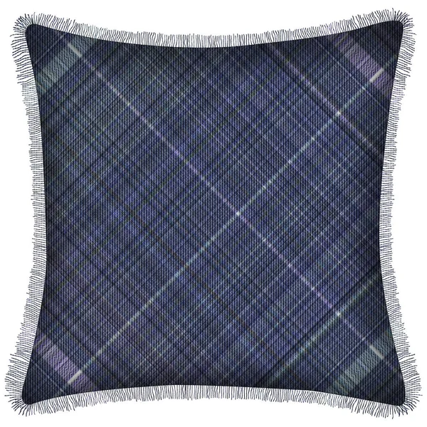 Coussin Isolé Avec Des Carreaux Tartan Répéter Sans Couture Motif — Photo