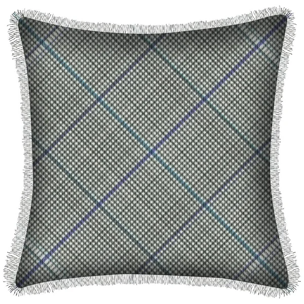 Coussin Isolé Avec Des Carreaux Tartan Répéter Sans Couture Motif — Photo