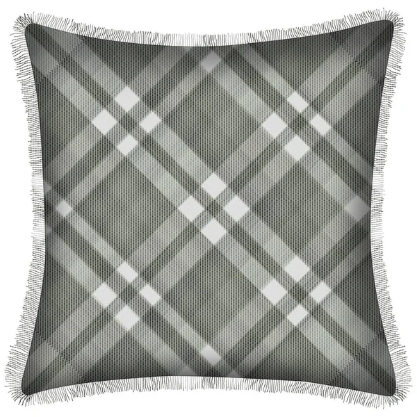 Coussin Isolé Avec Des Carreaux Tartan Répéter Sans Couture Motif — Photo