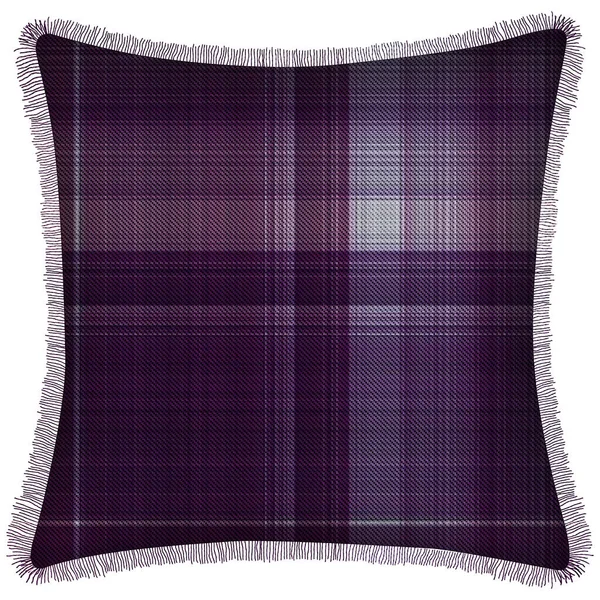 Cushion Isolated Checks Tartan Seamless Repeat Modern Pattern Woven Texture — Stock Photo, Image