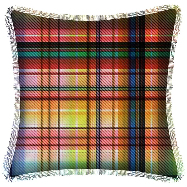 Cushion Isolated Checks Tartan Seamless Repeat Modern Pattern Woven Texture — стоковое фото