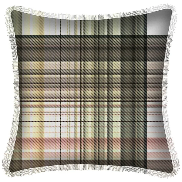 Cushion Isolated Checks Tartan Seamless Repeat Modern Pattern Woven Texture — Foto Stock