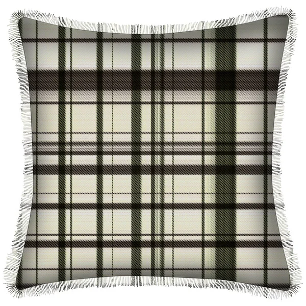 Cushion Isolated Checks Tartan Seamless Repeat Modern Pattern Woven Texture — Foto Stock